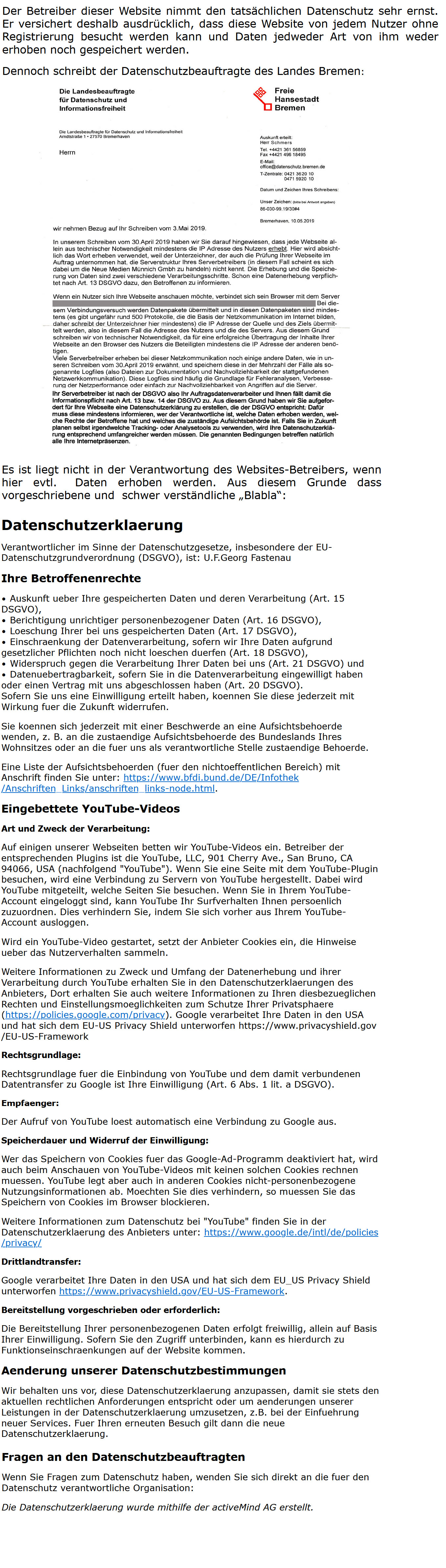 Datenschutz